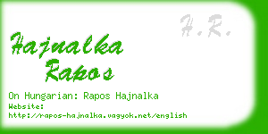 hajnalka rapos business card